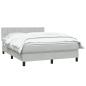 Preview: Boxspringbett mit Matratze Hellgrau 140x210 cm Samt