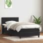 Preview: ARDEBO.de - Boxspringbett mit Matratze Schwarz 80x220 cm Samt