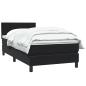 Preview: Boxspringbett mit Matratze Schwarz 80x220 cm Samt