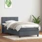 Preview: ARDEBO.de - Boxspringbett mit Matratze Dunkelgrau 90x220 cm Samt
