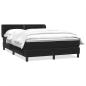 Preview: Boxspringbett mit Matratze Schwarz 160x210 cm Samt
