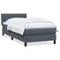 Preview: Boxspringbett mit Matratze Dunkelgrau 90x220 cm Samt