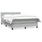 Preview: Boxspringbett mit Matratze Hellgrau 140x210 cm Samt