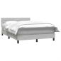 Preview: Boxspringbett mit Matratze Hellgrau 140x210 cm Samt