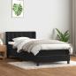 Preview: ARDEBO.de - Boxspringbett mit Matratze Schwarz 80x220 cm Samt