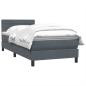Preview: Boxspringbett mit Matratze Dunkelgrau 80x220 cm Samt
