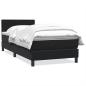 Preview: Boxspringbett mit Matratze Schwarz 90x210 cm Samt