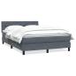 Preview: Boxspringbett mit Matratze Dunkelgrau 160x210 cm Samt