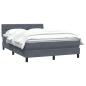 Preview: Boxspringbett mit Matratze Dunkelgrau 160x210 cm Samt