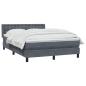 Preview: Boxspringbett mit Matratze Dunkelgrau 140x220 cm Samt