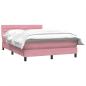 Preview: Boxspringbett mit Matratze Rosa 140x220 cm Samt