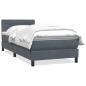 Preview: Boxspringbett mit Matratze Dunkelgrau 80x210 cm Samt