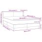 Preview: Boxspringbett mit Matratze Hellgrau 160x210 cm Samt