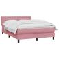 Preview: Boxspringbett mit Matratze Rosa 140x210 cm Samt