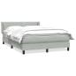 Preview: Boxspringbett mit Matratze Hellgrau 160x210 cm Samt