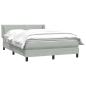 Preview: Boxspringbett mit Matratze Hellgrau 160x210 cm Samt