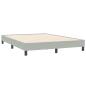 Preview: Boxspringbett mit Matratze Hellgrau 160x210 cm Samt