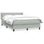 Preview: Boxspringbett mit Matratze Hellgrau 140x210 cm Samt