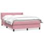 Preview: Boxspringbett mit Matratze Rosa 160x210 cm Samt