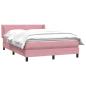 Preview: Boxspringbett mit Matratze Rosa 160x210 cm Samt