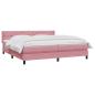 Preview: ARDEBO.de - Boxspringbett mit Matratze Rosa 180x210 cm Samt