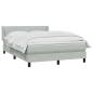 Preview: Boxspringbett mit Matratze Hellgrau 140x210 cm Samt