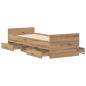 Preview: Bettgestell ohne Matratze Artisan-Eiche 90x200cm Holzwerkstoff