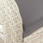 Preview: Garten-Schaukelstuhl mit Kissen Hellgrau Poly Rattan