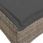 Preview: Gartenhocker mit Kissen 2 Stk. Grau 55x55x36 cm Poly Rattan