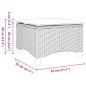 Preview: Gartenhocker mit Kissen 2 Stk. Grau 55x55x36 cm Poly Rattan