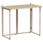 Preview: Gartentisch Klappbar Beige 90x51x75 cm Poly Rattan
