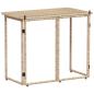 Preview: Gartentisch Klappbar Beige 90x51x75 cm Poly Rattan