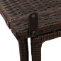 Preview: Gartentisch Klappbar Braun 90x51x75 cm Poly Rattan