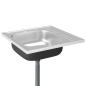 Preview: Spüle mit Abtropffläche Set Silbern 600x600x155 mm Edelstahl