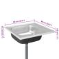 Preview: Spüle mit Abtropffläche Set Silbern 600x600x155 mm Edelstahl
