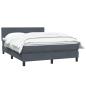 Preview: Boxspringbett mit Matratze Dunkelgrau 140x210 cm Samt