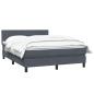 Preview: Boxspringbett mit Matratze Dunkelgrau 160x210 cm Samt