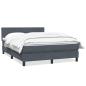 Preview: Boxspringbett mit Matratze Dunkelgrau 140x220 cm Samt