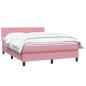 Preview: Boxspringbett mit Matratze Rosa 140x220 cm Samt