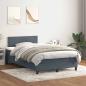 Preview: ARDEBO.de - Boxspringbett mit Matratze Dunkelgrau 120x220 cm Samt