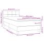 Preview: Boxspringbett mit Matratze Dunkelblau 80x210 cm Samt
