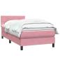 Preview: Boxspringbett mit Matratze Rosa 90x210 cm Samt