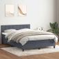 Preview: ARDEBO.de - Boxspringbett mit Matratze Dunkelgrau 140x210 cm Samt