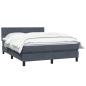 Preview: Boxspringbett mit Matratze Dunkelgrau 140x210 cm Samt