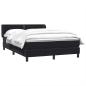 Preview: Boxspringbett mit Matratze Schwarz 140x210 cm Samt
