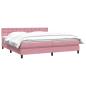 Preview: ARDEBO.de - Boxspringbett mit Matratze Rosa 180x210 cm Samt