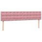 Preview: Boxspringbett mit Matratze Rosa 180x210 cm Samt