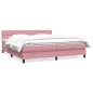 Preview: Boxspringbett mit Matratze Rosa 180x210 cm Samt