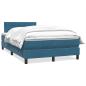 Preview: Boxspringbett mit Matratze Dunkelblau 120x210 cm Samt