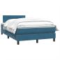 Preview: Boxspringbett mit Matratze Dunkelblau 120x210 cm Samt